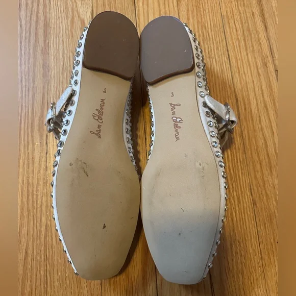 Sam Edelman White Studded Ballet Flats - Picture 5 of 9
